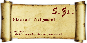 Stessel Zsigmond névjegykártya