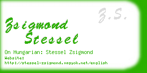 zsigmond stessel business card